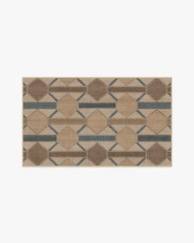 Ruggable Reed Slate Blue & Natural Re-jute Rug In Multi