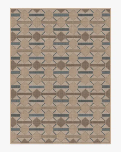 Ruggable Reed Slate Blue & Natural Re-jute Rug In Animal Print