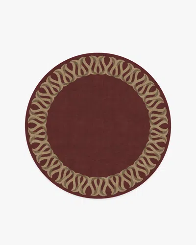 Ruggable Ribbon Border Red & Natural Flatwoven Rug