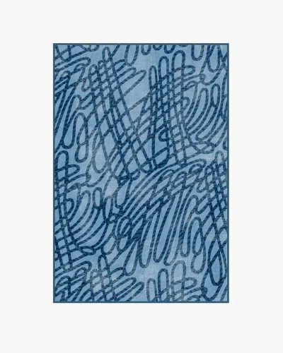 Ruggable Rica Rope Stone Blue Flatwoven Rug By Humberto Leon