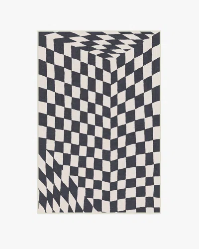 Ruggable Ricardo Checkerboard Ivory & Black Flatwoven Rug By Humberto Leon