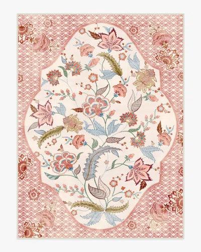 Ruggable Rosalee Red Multicolor Outdoor Rug In Pink