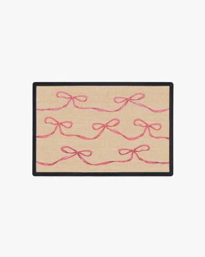 Ruggable Rosette Bows Washable Doormat In Neutral