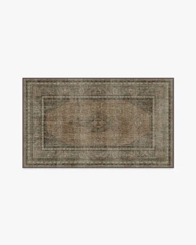 Ruggable Rowan Stone & Soft Clay Flatwoven Rug In Brown