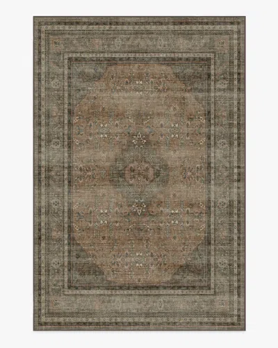 Ruggable Rowan Stone & Soft Clay Flatwoven Rug In Brown