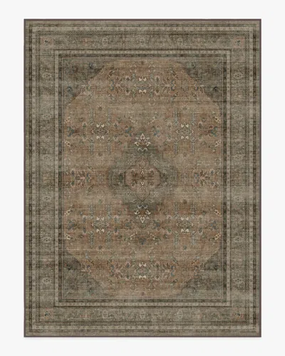 Ruggable Rowan Stone & Soft Clay Flatwoven Rug In Brown