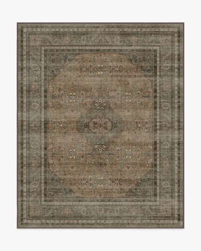 Ruggable Rowan Stone & Soft Clay Flatwoven Rug In Brown