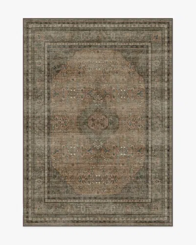 Ruggable Rowan Stone & Soft Clay Flatwoven Rug In Brown