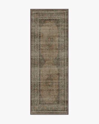 Ruggable Rowan Stone & Soft Clay Flatwoven Rug In Brown