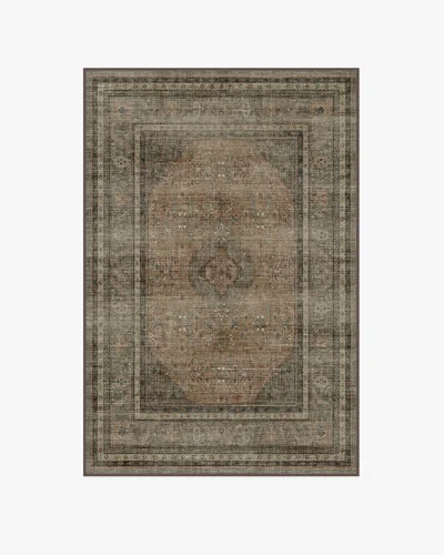 Ruggable Rowan Stone & Soft Clay Flatwoven Rug In Brown