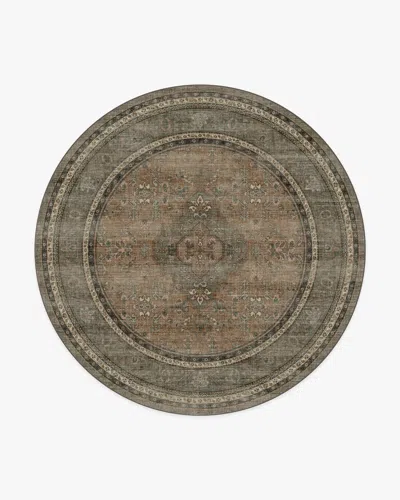 Ruggable Rowan Stone & Soft Clay Flatwoven Rug In Brown