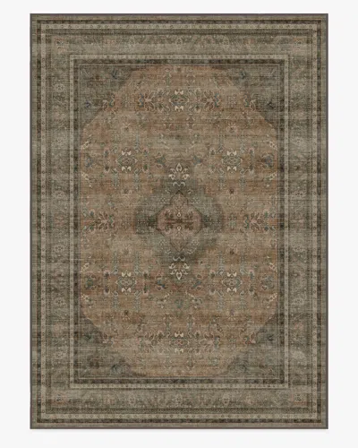 Ruggable Rowan Stone & Soft Clay Flatwoven Rug In Brown