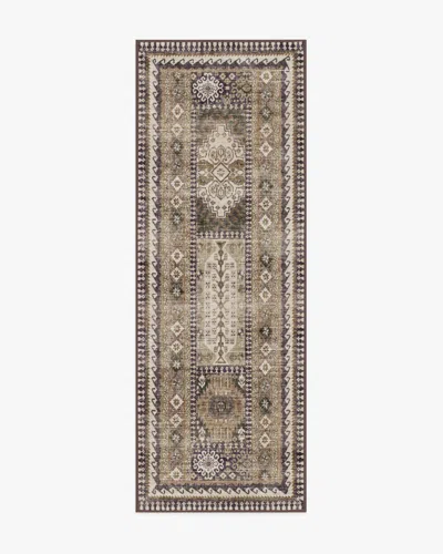 Ruggable Rumi Olive & Tan Flatwoven Rug In Animal Print