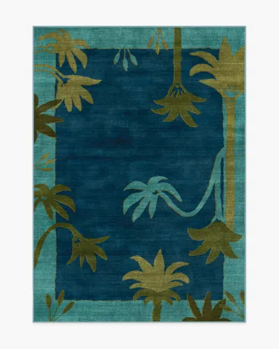 Ruggable Sabal Blue & Teal Flatwoven Rug By Jungalow