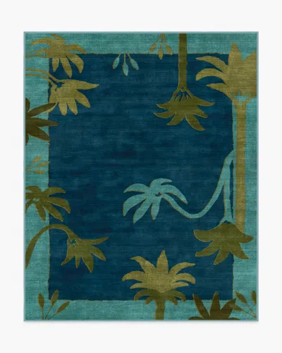 Ruggable Sabal Blue & Teal Flatwoven Rug By Jungalow