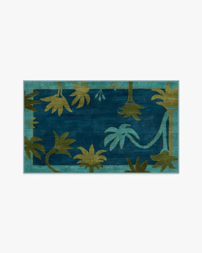 Ruggable Sabal Blue & Teal Flatwoven Rug By Jungalow