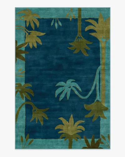 Ruggable Sabal Blue & Teal Flatwoven Rug By Jungalow