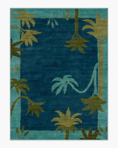 Ruggable Sabal Blue & Teal Flatwoven Rug By Jungalow