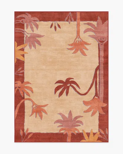 Ruggable Sabal Cream & Sunset Flatwoven Rug By Jungalow In White
