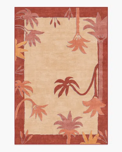 Ruggable Sabal Cream & Sunset Flatwoven Rug By Jungalow In White
