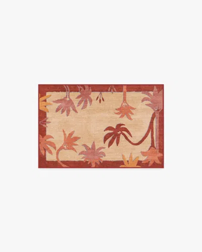 Ruggable Sabal Cream & Sunset Flatwoven Rug By Jungalow In White