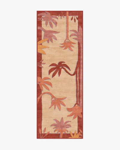 Ruggable Sabal Cream & Sunset Flatwoven Rug By Jungalow In White