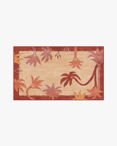 Ruggable Sabal Cream & Sunset Flatwoven Rug By Jungalow In White