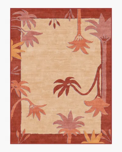 Ruggable Sabal Cream & Sunset Flatwoven Rug By Jungalow In White