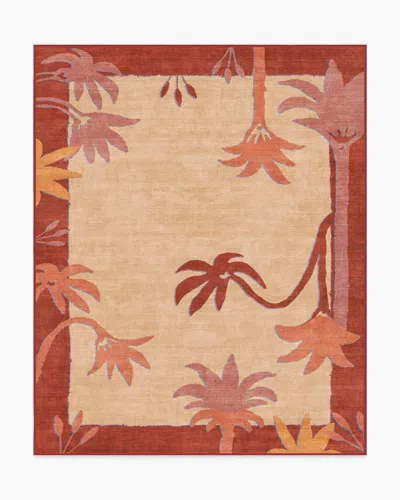 Ruggable Sabal Cream & Sunset Flatwoven Rug By Jungalow In White