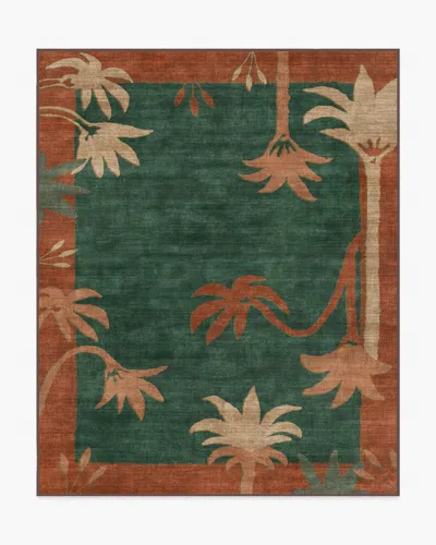 Ruggable Sabal Olive & Amber Flatwoven Rug By Jungalow In Multi