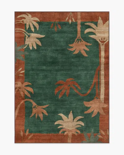 Ruggable Sabal Olive & Amber Flatwoven Rug By Jungalow In Multi