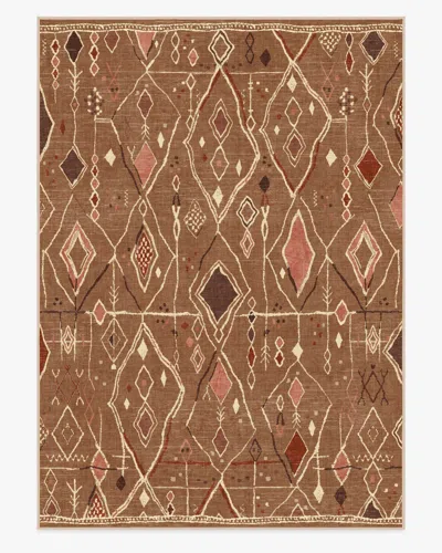 Ruggable Saguaro Trail Caramel & Cream Flatwoven Rug In Brown