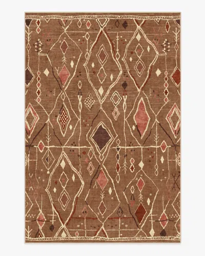 Ruggable Saguaro Trail Caramel & Cream Flatwoven Rug In Brown