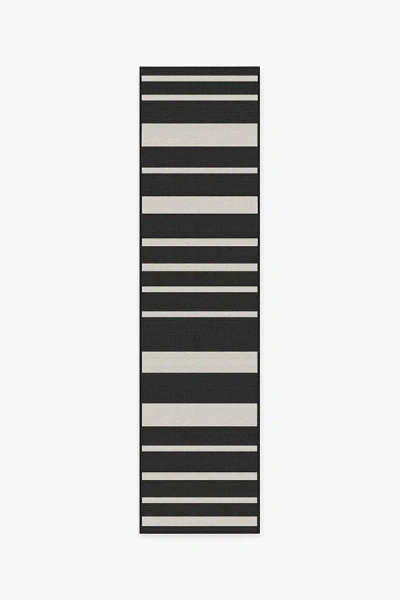 Ruggable Sailmaker Stripe Black Outdoor Rug