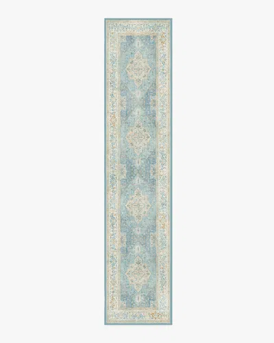 Ruggable Santiago Blue & Cream Flatwoven Rug
