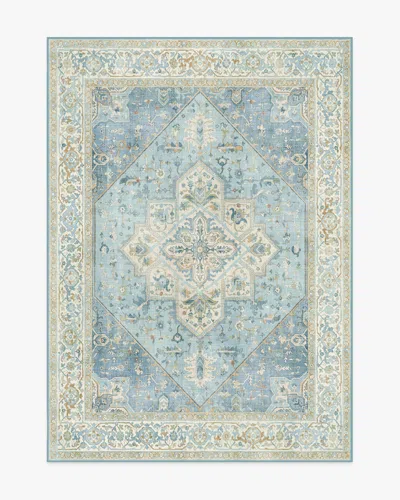 Ruggable Santiago Blue & Cream Flatwoven Rug