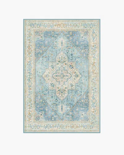 Ruggable Santiago Blue & Cream Flatwoven Rug