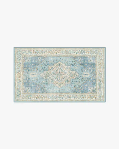 Ruggable Santiago Blue & Cream Flatwoven Rug