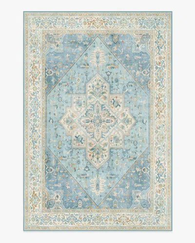 Ruggable Santiago Blue & Cream Flatwoven Rug