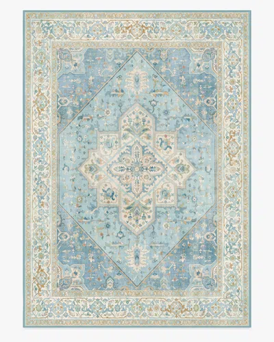 Ruggable Santiago Blue & Cream Flatwoven Rug In Animal Print