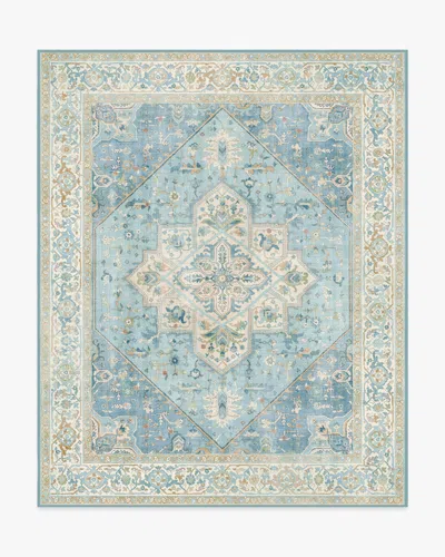 Ruggable Santiago Blue & Cream Flatwoven Rug In Multi