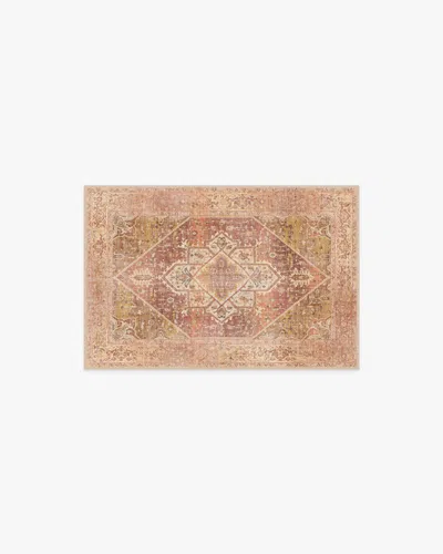 Ruggable Santiago Coral & Gold Flatwoven Rug In Brown
