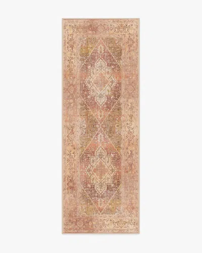 Ruggable Santiago Coral & Gold Flatwoven Rug In Brown