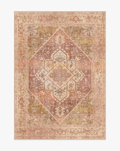 Ruggable Santiago Coral & Gold Flatwoven Rug In Brown