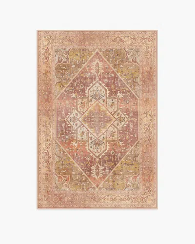 Ruggable Santiago Coral & Gold Flatwoven Rug In Brown
