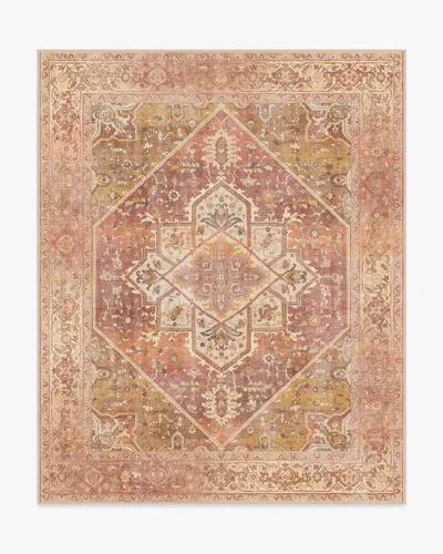 Ruggable Santiago Coral & Gold Flatwoven Rug In Brown