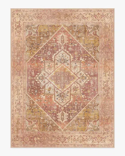 Ruggable Santiago Coral & Gold Flatwoven Rug In Brown