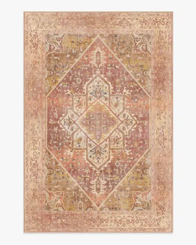 Ruggable Santiago Coral & Gold Flatwoven Rug In Brown