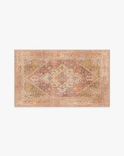 Ruggable Santiago Coral & Gold Flatwoven Rug In Brown