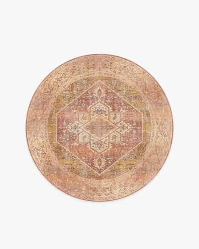Ruggable Santiago Coral & Gold Flatwoven Rug In Brown
